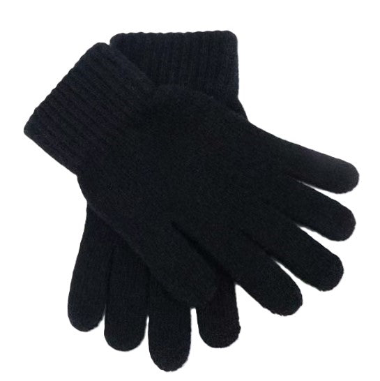 Wool gloves soft and warm, Black Beige Red, woolen winter gloves
